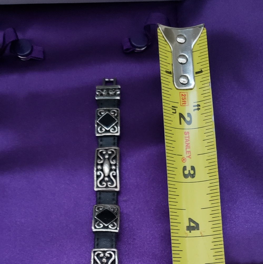 Leather and silver like Bracelet